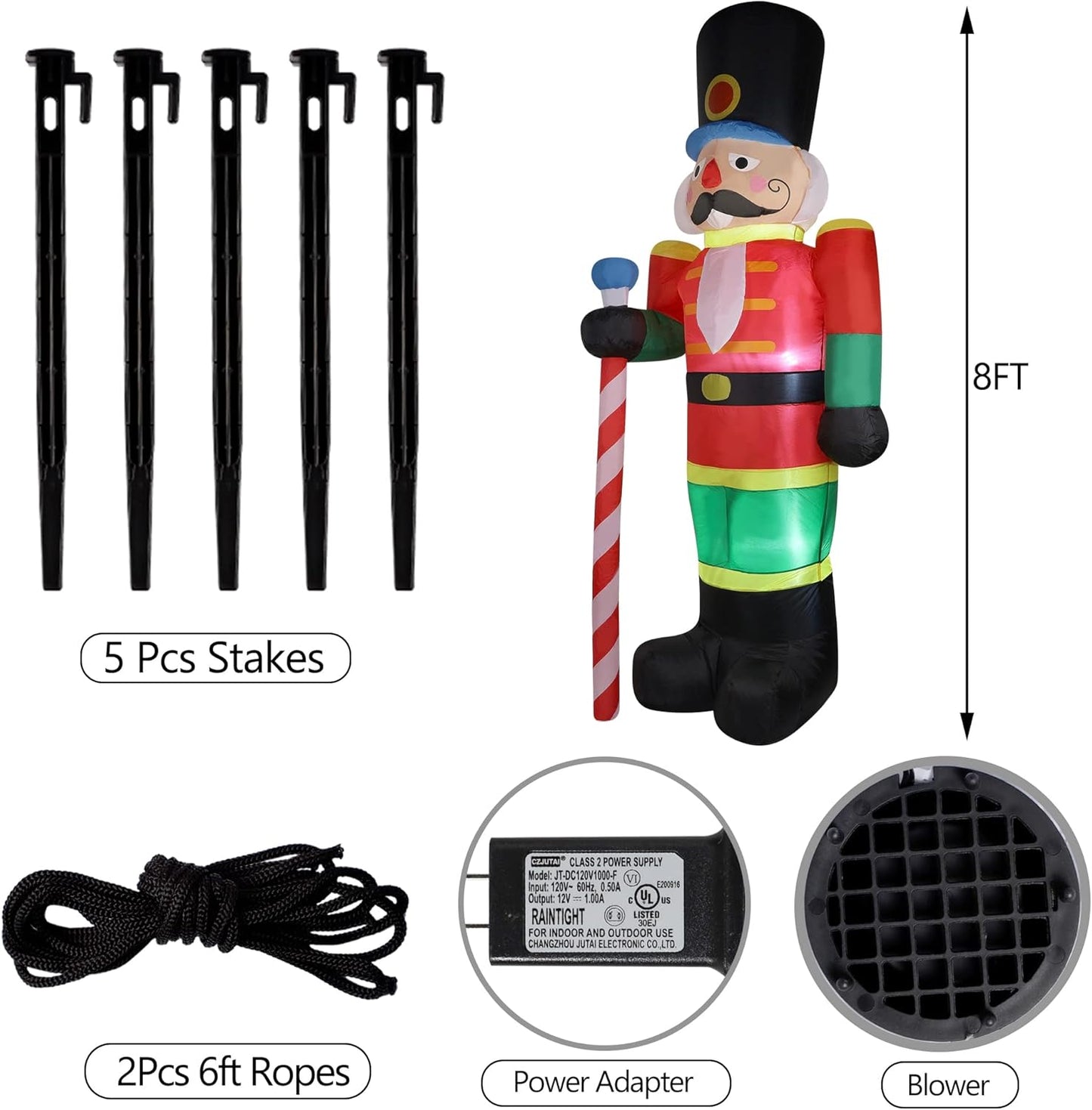 8 FT Large Inflatable Nutcracker