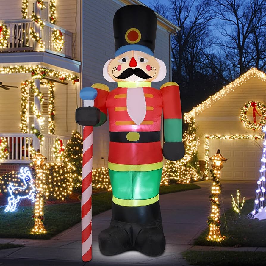 8 FT Large Inflatable Nutcracker